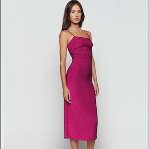 Reformation Pink Breslin Dress